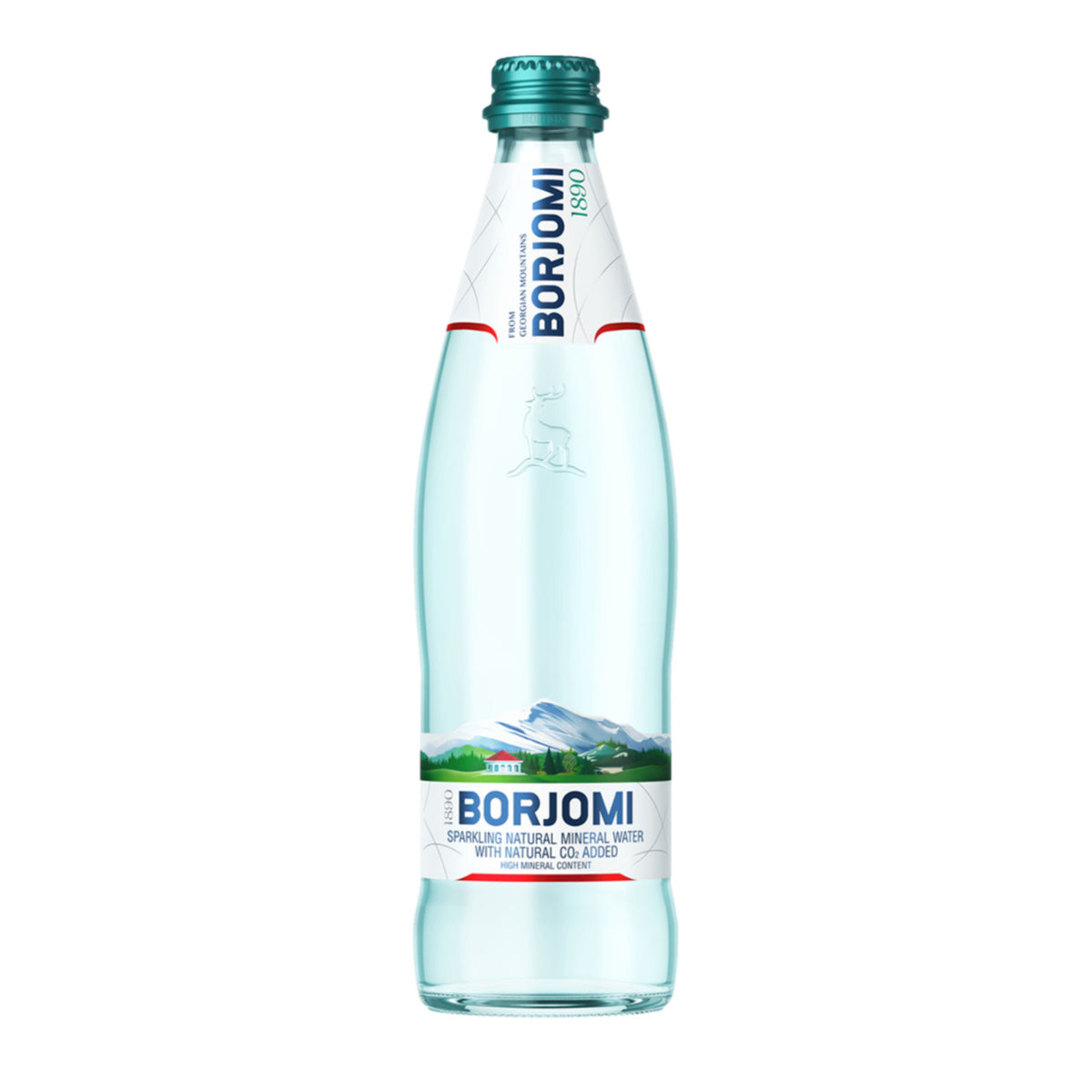 Borjomi Sparkling Water, 16.9 Fl. Oz. Glass Bottles (12 Pack)